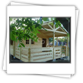 Holiday wooden house - terrace