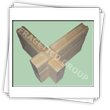 Wall structure obtained by housing from massive wood or lamellar glued