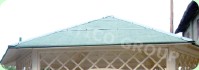 Bituminous felt roof cover - pavilion roof