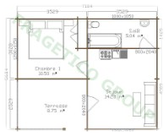 Wooden house plan - code FRG 32+9T