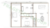 Wooden house first floor plan - code FRG 124(62P+62E)+15T+15B