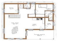 Wooden house ground floor plan code P FRG 188(94P+94E)+13T