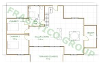 Wooden house first floor plan code P FRG 226(113P+113E)+17T+16B