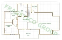 Wooden house first floor plan code P FRG 226(113P+113E)+17T+16B