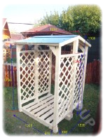 Firewood shelter - 2 modules assembled
