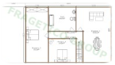 Plan etage masion en bois Modele FRG 139(81P+58E)+7B