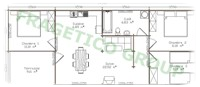 Plan maison en bois Modele P FRG 75+9T