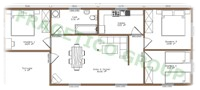 Plan maison en bois Modele P FRG 75+9T - vers