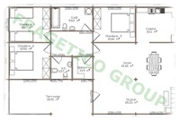 Plan maison en bois Modele P FRG 109+20T