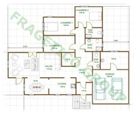 Plan maison en bois Modele P FRG 129+35G