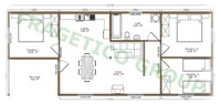 Plan casa din lemn Model P FRG 75+9T - C