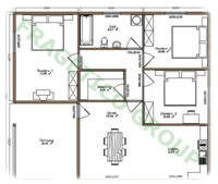 Plan casa din lemn Model P FRG 86+16T - C