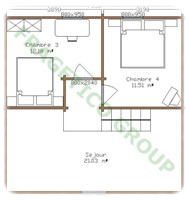 Mansarda casa din lemn Model P FRG 106(53P+53M)+11T