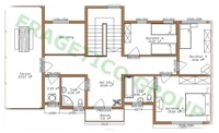 Etaj casa din lemn Model P FRG 233(129P+104E)+39T+3B