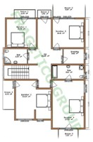 Etaj casa din lemn Model P FRG 326(172P+154E)+20T+24B+25G