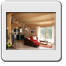 Vista interna casa in legno