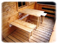 Set smontabile - tavolo e panchine per terrazze e balconi