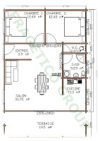 Piano casa in legno Modello FRG 74+19T