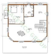 Piaon casa in legno Modello FRG 186 (130P+56E)+44T+4B