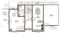 Piano-terra casa in legno Modello P FRG 140(70P+70E)+11T+8B+25G